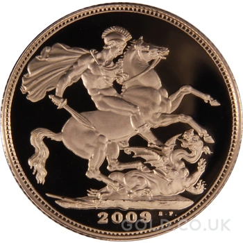 2009 Proof Gold Sovereign 5 Coin Set Boxed