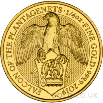 2019 1/4oz Falcon of the Plantagenets Gold Coin