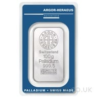 100g Palladium Bars