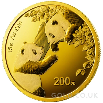 2023 15g Chinese Panda Gold Coin