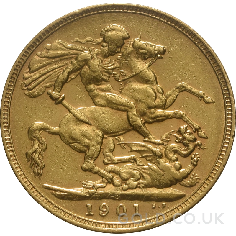 1901 Gold Sovereign Coin Queen Victoria Old Head Sydney