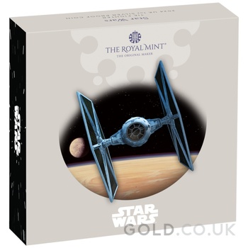 2024 1oz TIE Fighter Star Wars Proof Silver Coin Boxed