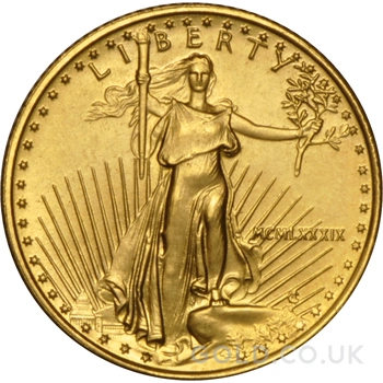 1989 1/10oz American Eagle Gold Coin MCMLXXXIX