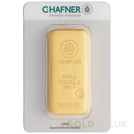 1 Kilo C. Hafner Gold Bar Cast 