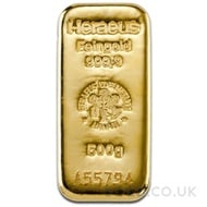 500g Heraeus Gold Bar