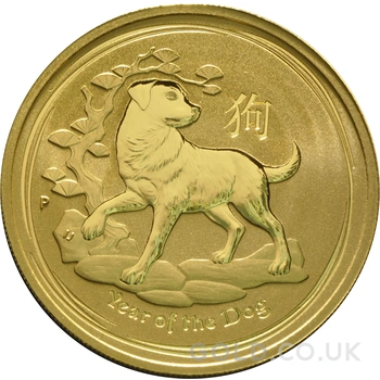 1oz Perth Mint Year of the Dog 2018 Gold Coin