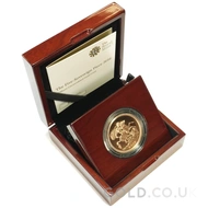 2016 Gold Brilliant Uncirculated Five Pound Coin Boxed -