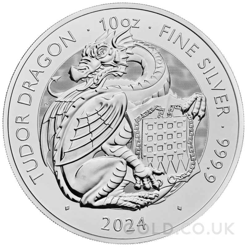 2024 Tudor Dragon - Tudor Beasts 10oz Silver Coin