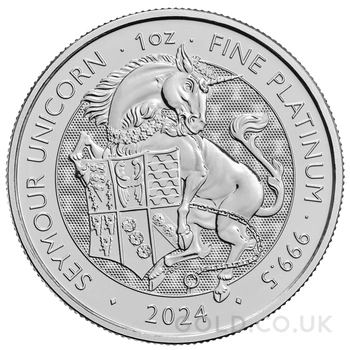2024 Seymour Unicorn Platinum Coin Tudor Beasts 1oz