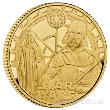 2023 1/4oz Darth Vader & Emperor Palpatine Star Wars Proof Gold Coin Boxed
