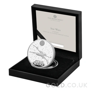 2024 1oz X-Wing Star Wars Proof Silver Coin Boxed
