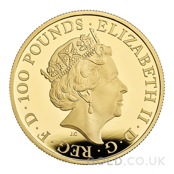 2023 Yale of Beaufort Gold Coin Tudor Beasts 1oz Proof Boxed