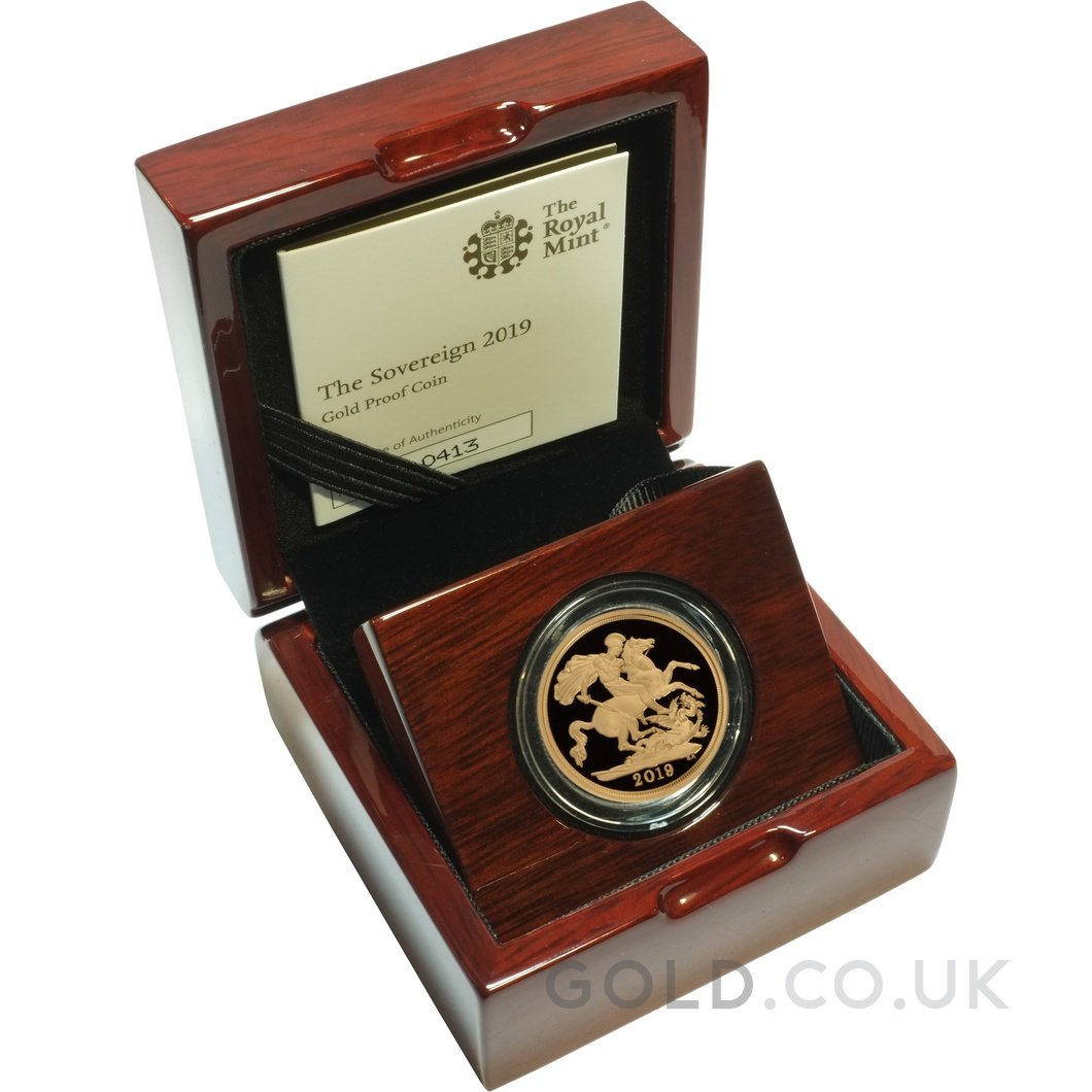 2019 Proof Gold Sovereign Boxed