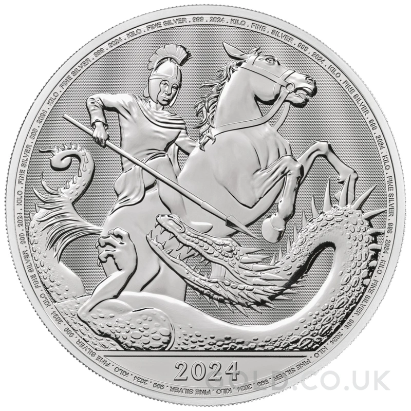 2024 George & the Dragon 1kg Silver Coin