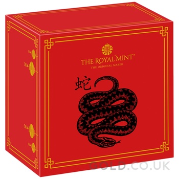 2025 Royal Mint 1/4oz Year of the Snake Proof Gold Coin Boxed