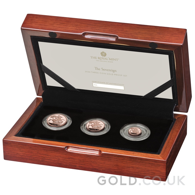 2024 Sovereign Three Coin Gold Proof Set Boxed
