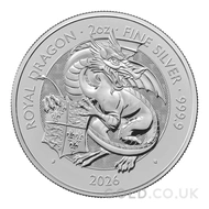 2026 Royal Tudor Beasts The Royal Dragon Silver 2oz