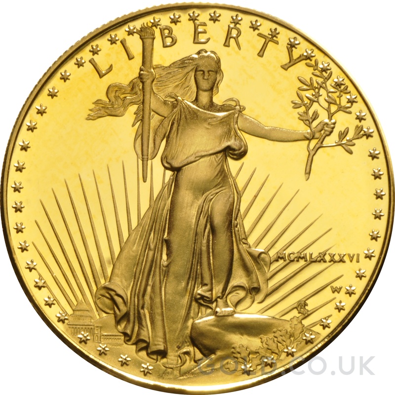 1986 Proof American Eagle Gold Coin 1oz MCMLXXXVI