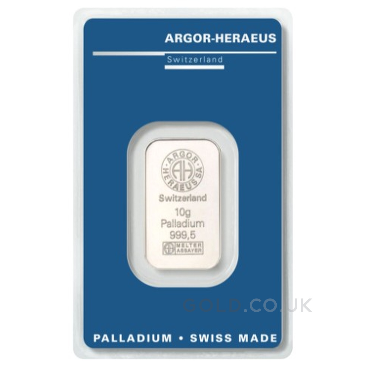 10g Palladium Bar Argor-Heraeus