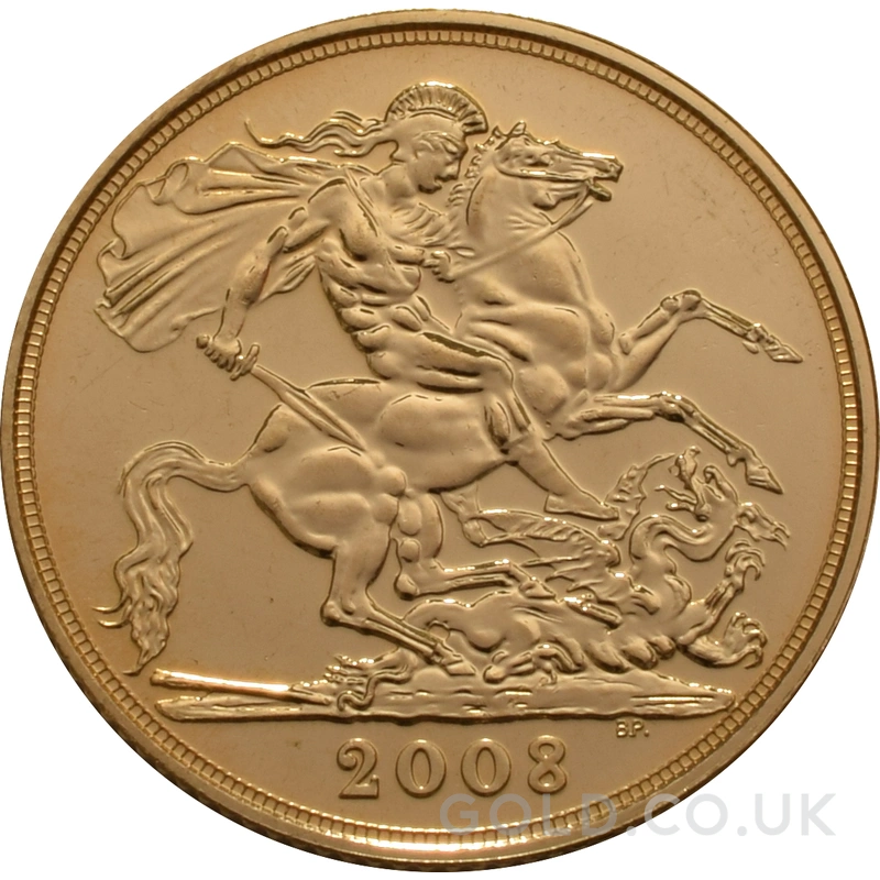 2008 Gold Sovereign Coin Elizabeth II Fourth Head