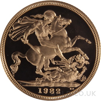 1982 Proof Gold Sovereign Boxed
