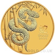 Tenth Ounce Gold Perth Mint Year of the Snake (2025)