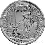Silver Britannia 1oz 20th Anniversary Trident (2017)