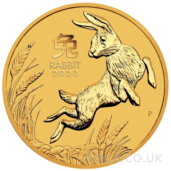 2023 Perth Mint 1/20oz Year of the Rabbit Gold Coin