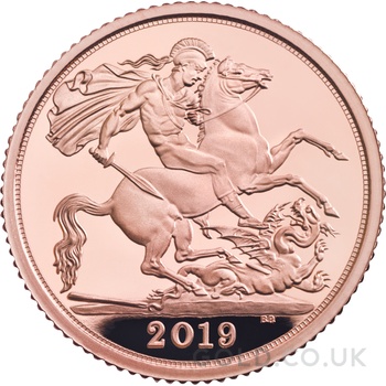 2019 Proof Gold Half Sovereign Boxed