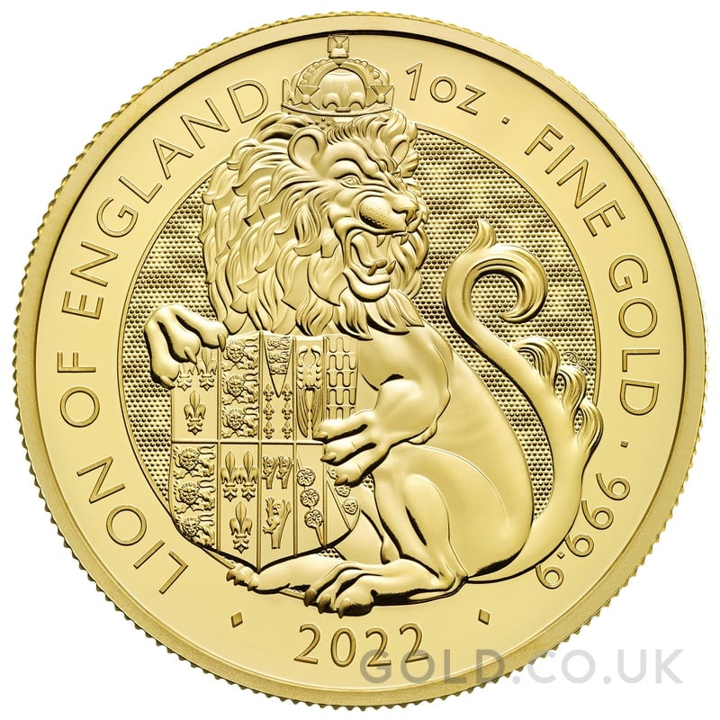 2022 Lion of England Gold Coin Tudor Beasts 1oz