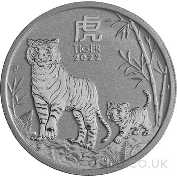 2022 Year of the Tiger Silver Coin 1/2oz Perth Mint Australian Lunar Series