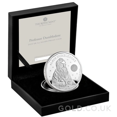 2023 Proof 1oz 25th Anniversary of Harry Potter Silver Coin Dumbledore Boxed