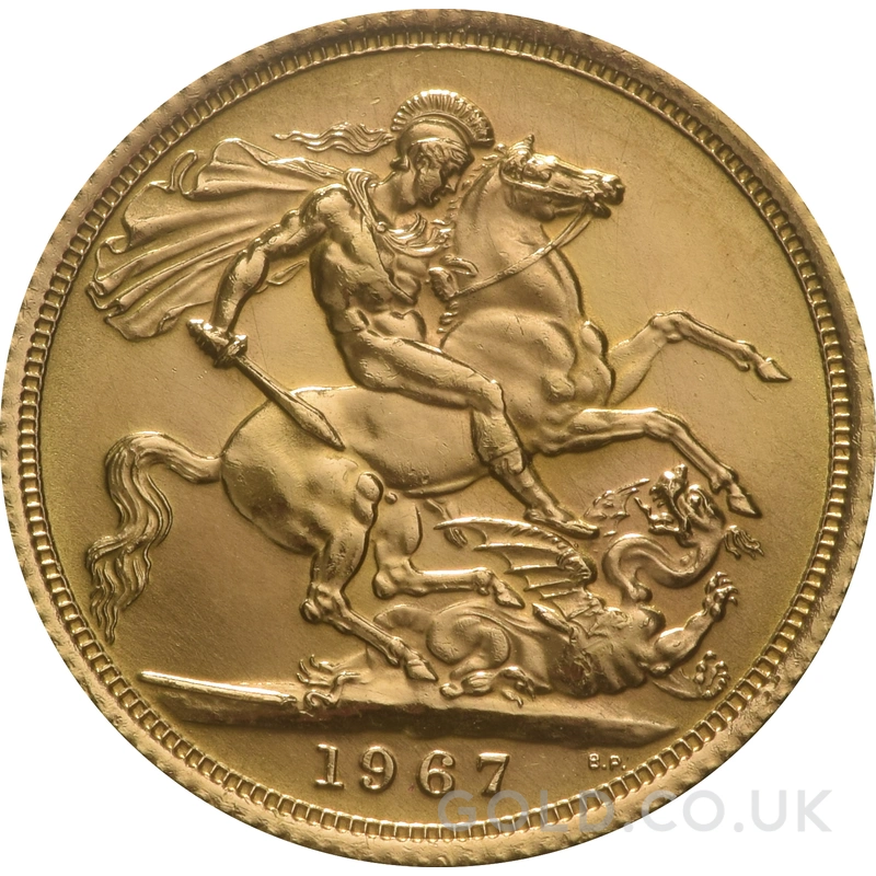 1967 Gold Sovereign Coin Elizabeth II Young Head