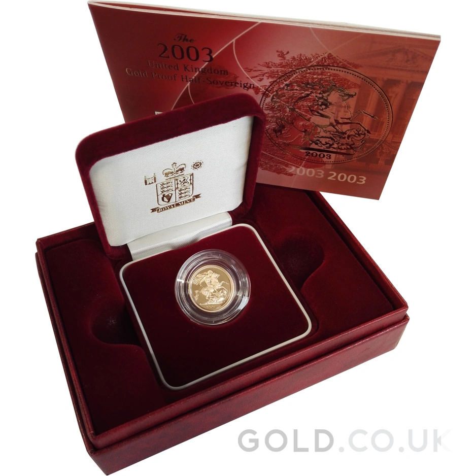 2003 Proof Gold Half Sovereign Boxed