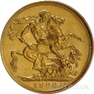 1900 Gold Sovereign Coin Victoria (S)