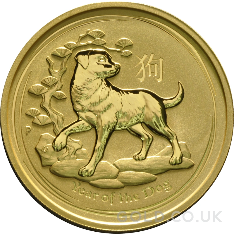 2018 2oz Perth Mint Year of the Dog Gold Coin