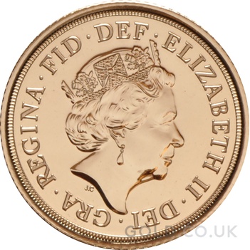 2016 Gold Half Sovereign Elizabeth II Fifth Head