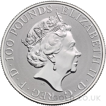 2019 1oz Black Bull of Clarence Platinum Coin Queen's Beasts