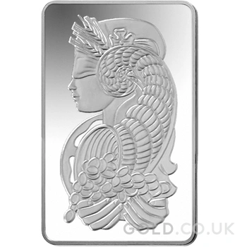 250g Silver Bar PAMP Lady Fortuna Minted