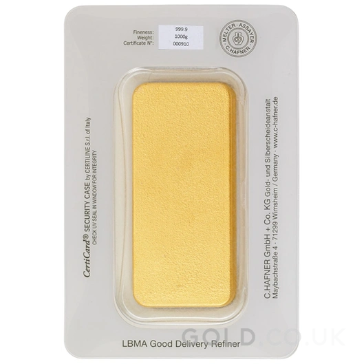 1kg Gold Bar C. Hafner Cast