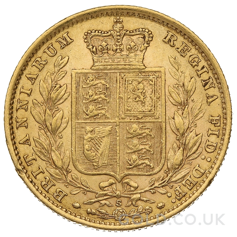 1884 Gold Sovereign Coin Queen Victoria Young Head Shield Back Sydney
