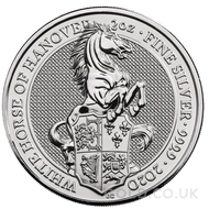 Silver White Horse of Hanover, Queen's Beast 2oz (2020)