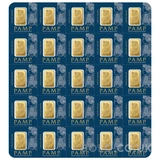 25 x 1g Gold Bars