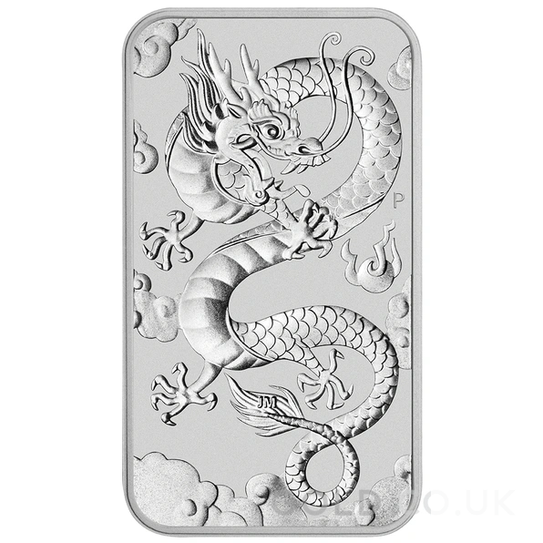 2019 1oz Dragon Rectangular Silver Bar (Coin)