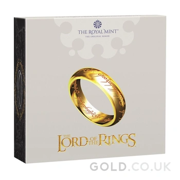 2026 50p Eye of Sauron - 25th anniversary of The Lord of the Rings Proof Gold Coin Boxed