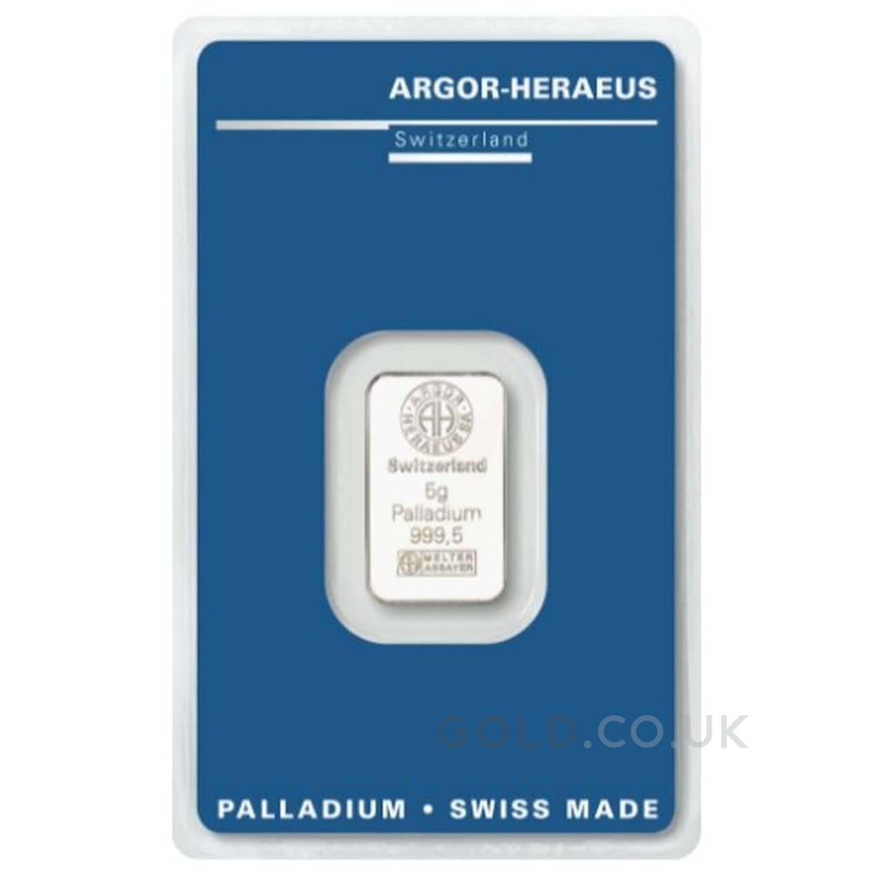5g Palladium Bar Argor-Heraeus