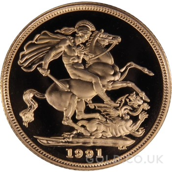 1991 Proof Gold Sovereign 4 Coin Set Boxed