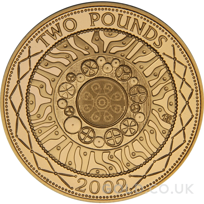 2002 Proof £2 Coin Gold Double Sovereign Technologies