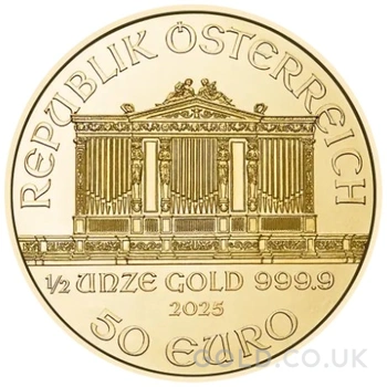 2025 1/2oz Austrian Gold Philharmonic Coin