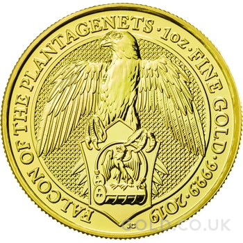 2019 1oz Falcon of the Plantagenets Gold Coin Queen's Beasts